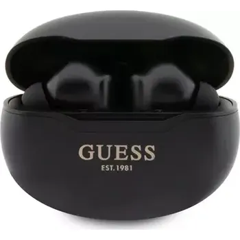 Sluchátka GUESS True Wireless Metalic Finish BT5.3 6H černá (3666339120870)