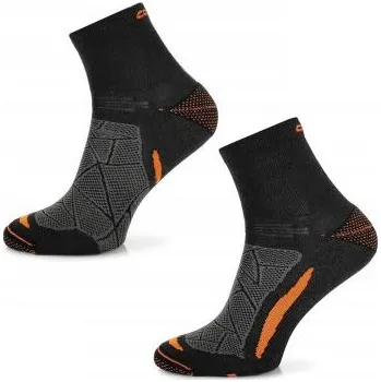 Pánské ponožky Comodo TREUL02 Černé oranžové 35-38