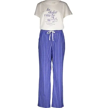 Dámské pyžamo Vivance Weiß/ Blau 1313517 44/46