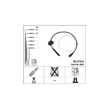 Zapalovací kabel Sada kabelů pro zapalování NGK RC-FT414 - FIAT