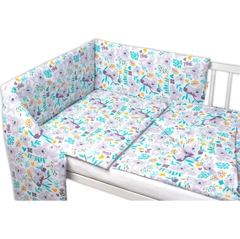 Povlečení Baby Nellys 3-dílná sada Mantinel s povlečením Koala na stromě Baby Nellys 120x90 cm