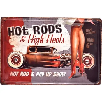 Plechová cedule Cedule Hot Rod - Hight Hells