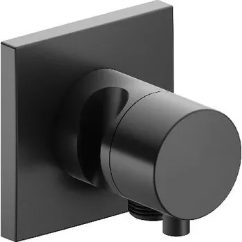 Ventil Keuco IXMO - Uzavírací ventil pod omítku, s připojením a držákem sprchy, černý chrom kartáčovaný 59541131202