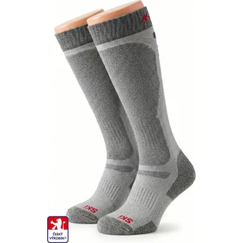 Jezdecké oblečení T/SKI podkolenky sportovní zimní SKI SNOWBOARD 45-47 Šedá