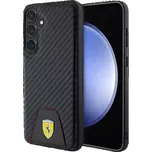 Ferrari PU Leather Bottom Carbon Zadní Kryt pro Samsung Galaxy S24+ černá (57983119561)