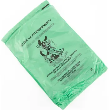 sáček na exkrement Sáčky na psí exkrementy 20 x 28 cm zelené blok 50ks