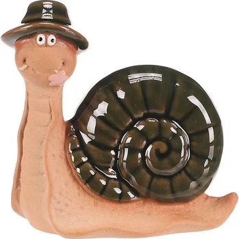 Autronic Šnek - keramická figurka, vel. S, zelená ulita, sada 6 ks