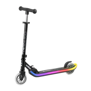 Koloběžka Dětská dvoukolová koloběžka Cariboo LEDstar Action, Černá