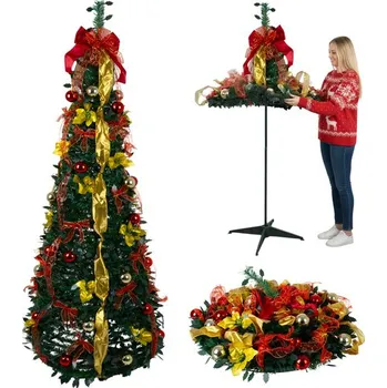 Vánoční stromek Skladací vianočný stromček s ozdobami 1,8 m Ruhhy 26757 (akce)