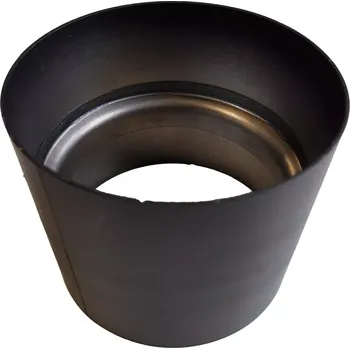 Kouřovod Spojka rour / samice - samice s okapničkou pr. 150 - černá