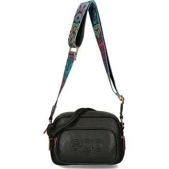 Kabelka Černá objemná crossbody kabelka Ego