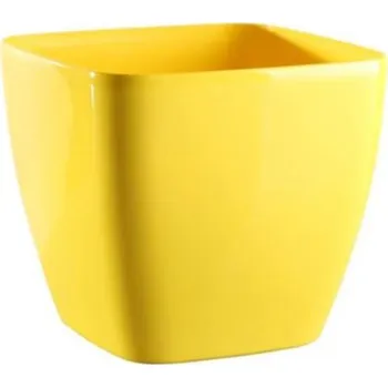 Květináč Květináč ´QUEENS´ žlutý 20 cm
