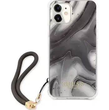 Pouzdro na mobilní telefon GUESS TPU Marble Zadní Kryt pro Apple iPhone 12 mini šedá (3666339004149)