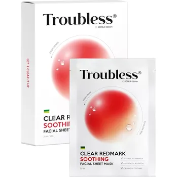 Pleťová maska Troubless - Clear Redmark Soothing Facial Sheet Mask - Zklidňující maska na obličej v plátýnku - 1ks/25ml