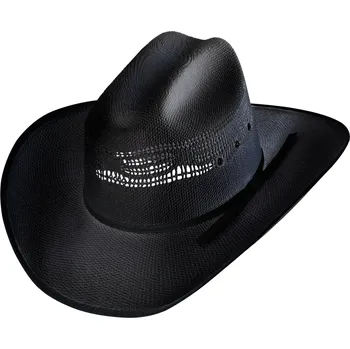 Klobouk Stars and Stripes Westernový letní černý klobouk - Ashton Velikost: 61 cm (XL)