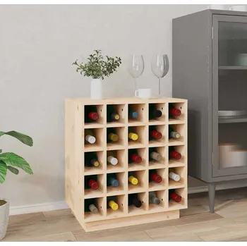 Stojan na víno vidaXL Skříňka na víno 55,5 x 34 x 61 cm masivní borovice [821529] Barva: Přírodní