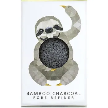 The Konjac Sponge Company Konjaková houba MINI LENOCHOD s aktivním dřevěným uhlím z bambusu