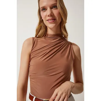 Dámské tričko Happiness Istanbul Hellbraun 541605 36