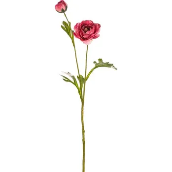umělá květina Autronic Ranunculus - umělý řezaný, barva tmavě růžová, sada 6 ks