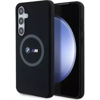 BMW M Printed Round and Logo Magsafe Silikonový Kryt pro Samsung Galaxy S24+ černá (57983119572)