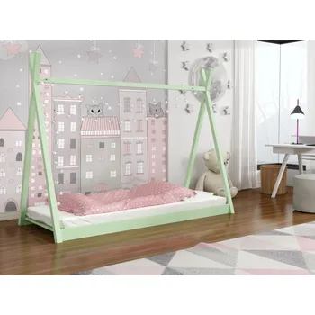 Dětská postel Dětská postel týpí - Ola Barva dřeva: Zelená, 80x180