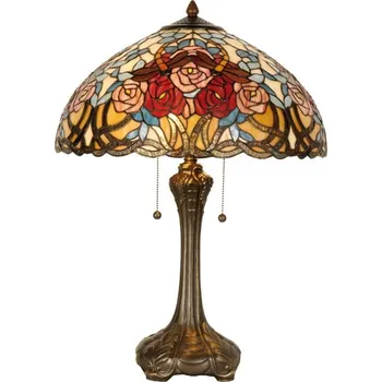 Lampička Clayre & Eef - Stolní lampa Tiffany ROSE 5LL-5389