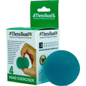 Thera-Band Hand Exerciser - posilovač rukou gelová kulička, zelená - středně měkká