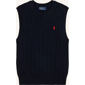 Dámský svetr Polo Ralph Lauren Dámská Pletená Vesta, tmavě modrá, 40