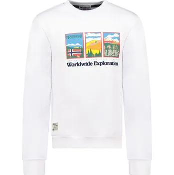 Oblečení a móda Mikina Geographical Norway Weiß 771937 3XL