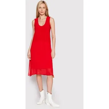 Dámské šaty DKNY Letní šaty P22DAEJR Červená Regular Fit XS