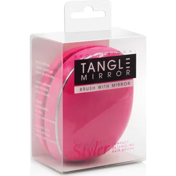 Tangle Mirror Pink kartáč na rozčesávání vlasů se zrcátkem Kartáč na rozčesávání vlasů se zrcátkem