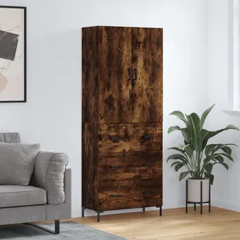 Příborník do zásuvky vidaXL Skříň highboard 69,5 x 34 x 180 cm kompozitní dřevo [3195844] Barva: kouřový dub