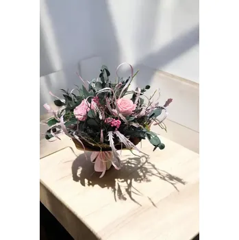 Dárková stabilizovaná kytice ze tří růží (Barva dle vašeho přání)