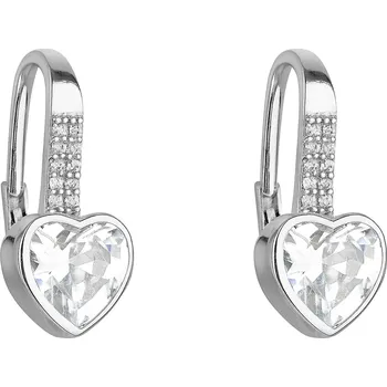 Náušnice Leru Stříbrné náušnice srdíčka