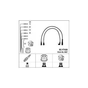 Zapalovací kabel Sada kabelů pro zapalování NGK RC-FT420 - FIAT