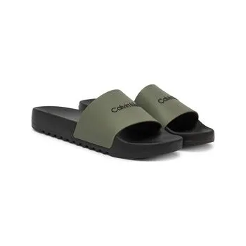 Oblečení a móda Nazouváky Calvin Klein Chunky Pool Slide Rub HM0HM01063 Zelená 43