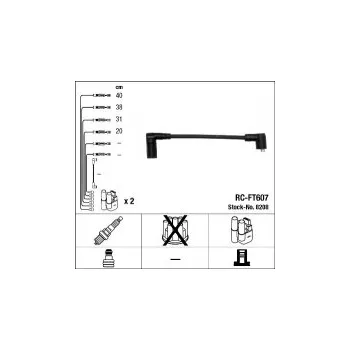Zapalovací kabel Sada kabelů pro zapalování NGK RC-FT607 - FIAT