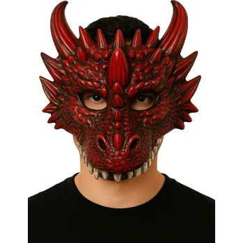 Karnevalová maska GuircaMaska draka - červená