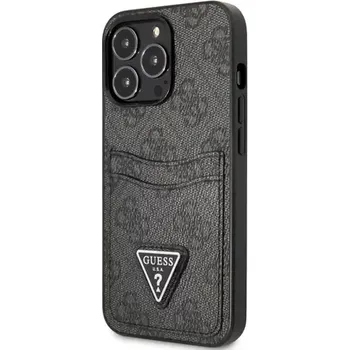 Pouzdro na mobilní telefon GUESS 4G Saffiano Double Card Zadní Kryt pro Apple iPhone 13 Pro černá (3666339048181)