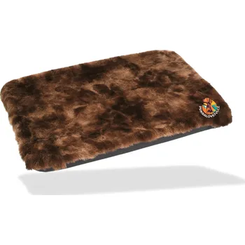 O´LALA PETS Matrace Fox s um. kožešinou pro psa Hnědý melír Velikost: 65 x 50 cm