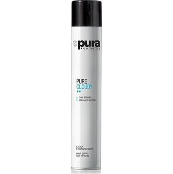 Stylingový přípravek Pura Kosmetica Pure Cloudy Soft lak medium hold 500ml Medium lak na vlasy pro přirozený styling • lesk & kontrola bez zatížení