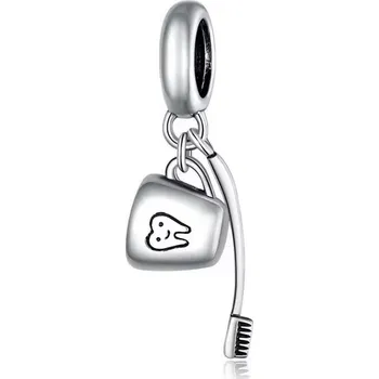 Korálek Prosperk Korálek stříbrný na náramek kartáček S3737