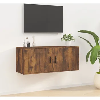 Televizní stolek vidaXL Nástěnná TV skříňka 100 x 34,5 x 40 cm [816636] Barva: kouřový dub