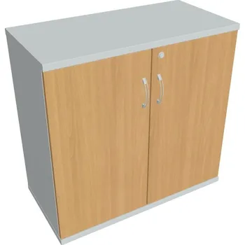 Policová skříň Skříň dveřová SZ 2 80 01 (Zámek jednoduchý) - BUK , ŠEDÁ