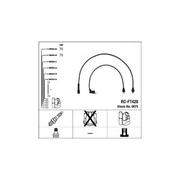 Zapalovací kabel Sada kabelů pro zapalování NGK RC-FT428 - FIAT