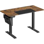 Výškově nastavitelný psací stůl SOLEA-X hnědá/černá