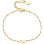 Náramek Hamsa s růžovým smaltem