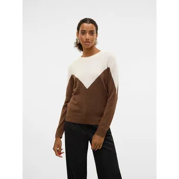 Dámský svetr Vero Moda Creme/ Braun 282458 S