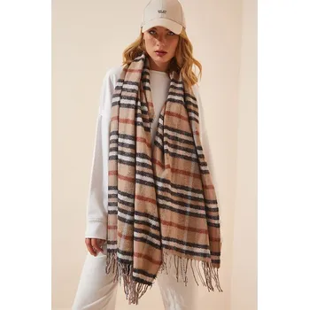 Šála Happiness Istanbul Camel/ Schwarz - (L)200 x (B)80 cm 7510688 onesize