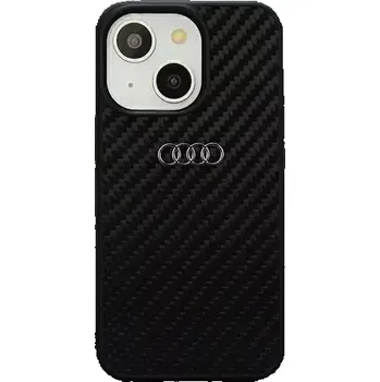 Pouzdro na mobilní telefon Audi Carbon Fiber Zadní Kryt pro Apple iPhone 14 černá (57983118164)